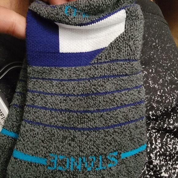 Stance Icon Sport Quarter Basketball Running Training Socks Royal Blue Black New - Picture 7 of 8